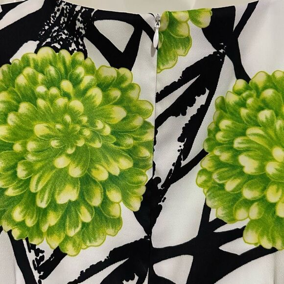 AGB Retro Neon Floral Office Formal Cocktail Sheath Sleeveless Midi Dress - Picture 6 of 7